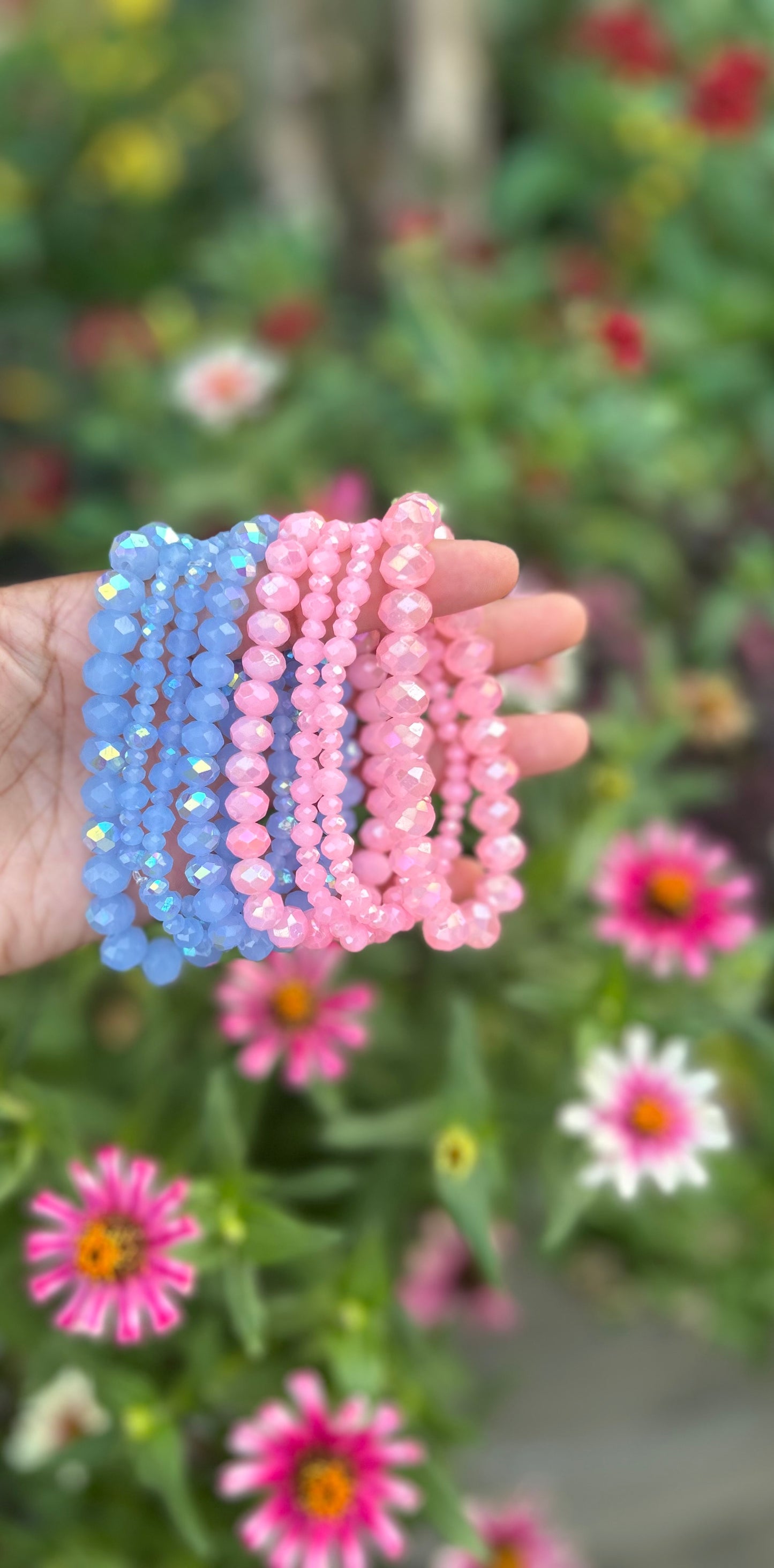 Iridescent Stack Bracelets 
