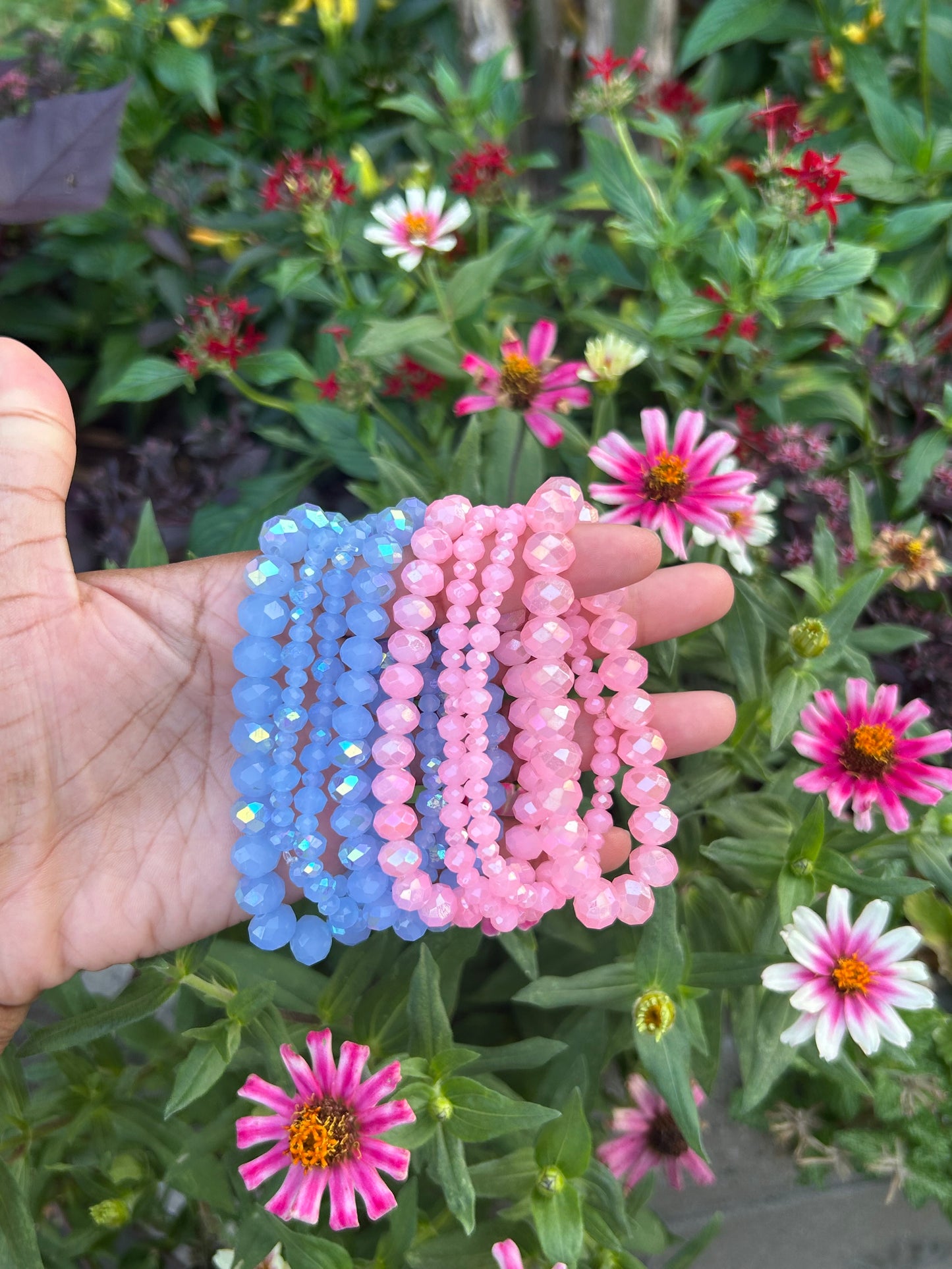 Iridescent Stack Bracelets 