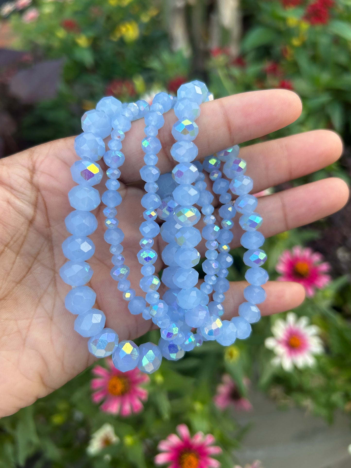Iridescent Stack Bracelets 